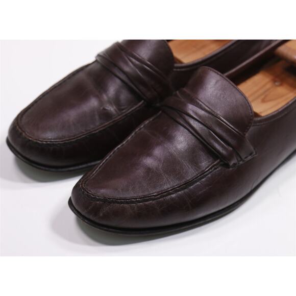 Allen Edmonds Bergamo Brown Penny Loafers Made in Italy 12D - Picture 3 of 12